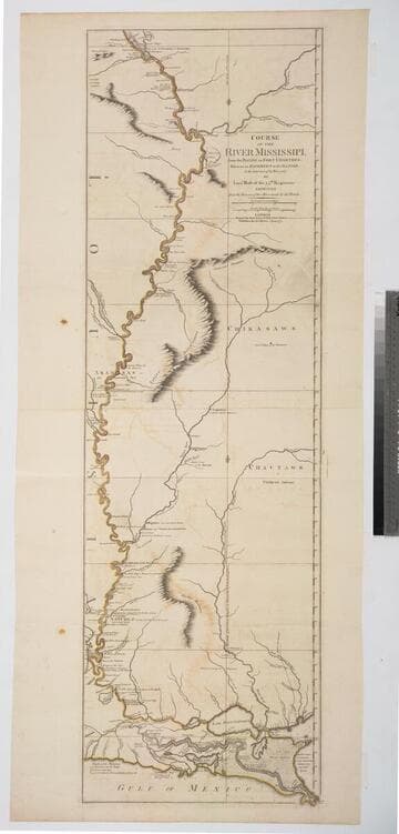 Course of the River Mississipi.[sic] form the Balise to Fort Chartes taken on an Expedition to the Illinois, in the latter end of the Year 1765