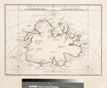 Carte de l'Isle d'Antigoa une des Isles Antilles Aux Anglois