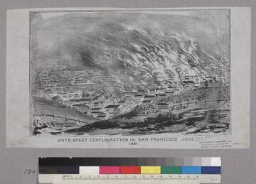 Map of the Burnt District Sixth Great Conflagration in San Francisco. June 22nd 1851