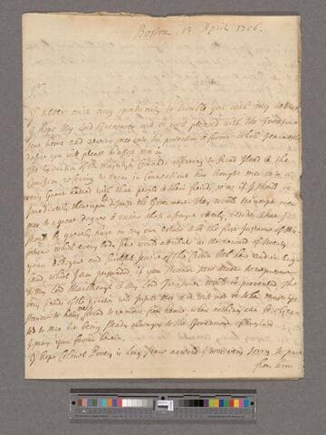 Dudley, Joseph. Letter to William Blathwayt