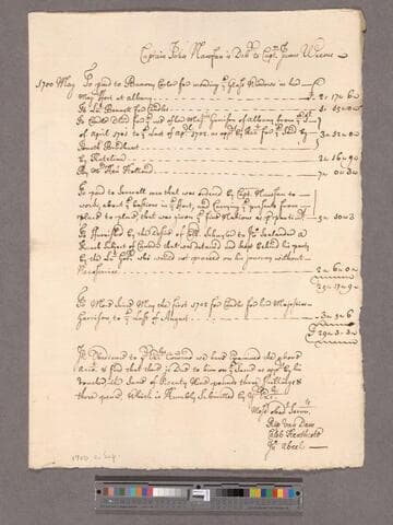 Weems, James. Captain John Nanfan's Debt to Captn. James Weems