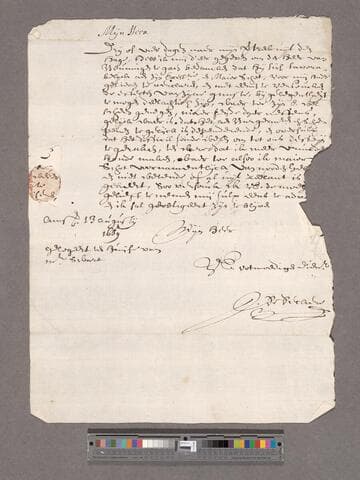 Decker, [-----?]. Letter to William Blathwayt