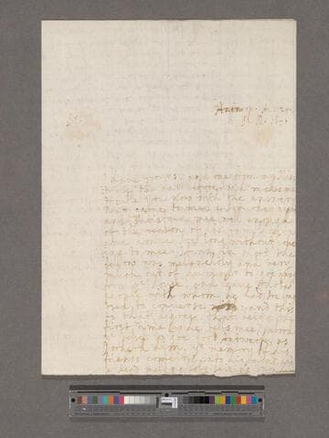 Wolseley, Robert. Letter to William Blathwayt