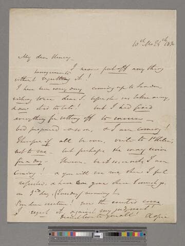 Opie, Amelia (Alderson). Letter to Henry Perronet Briggs