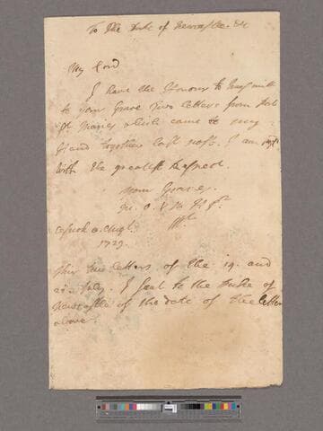 To Thomas Pelham-Holles, 4th Duke of Newcastle