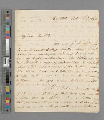 Thomas Babington. Letter to Zachary Macaulay
