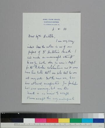 Frank Alwyn Taylor writes to GBH