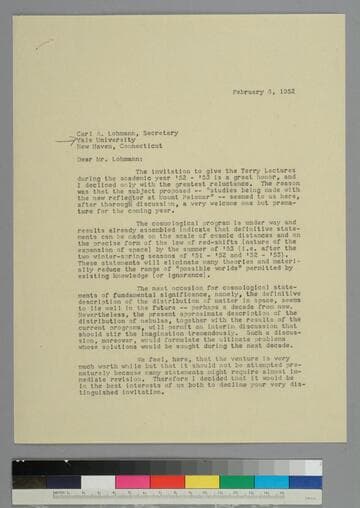 EPH writes to Carl Lohmann