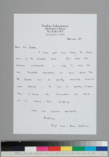 The Haskins write to Grace Hubble