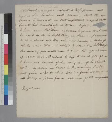 Arthur S. Brockenbrough letter to Thomas Jefferson, Monticello