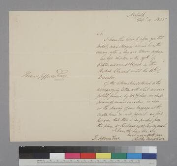 Robley Dunglison, Norfolk, letter to Thomas Jefferson