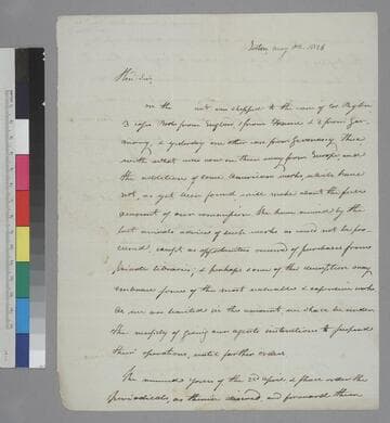Cummings, Hilliard & Co., Boston, letter to Thomas Jefferson