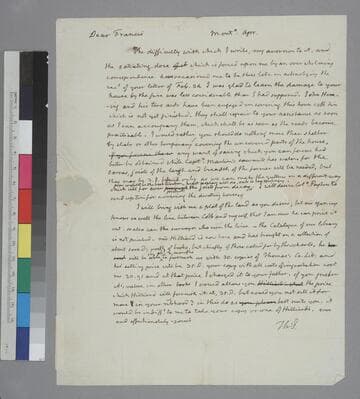 Thomas Jefferson, Monticello, letter to Francis Wayles Eppes