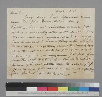 Arthur S. Brockenbrough letter to Thomas Jefferson