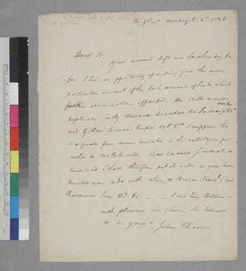 John V. Kean, University of Virginia, letter to Thomas Jefferson