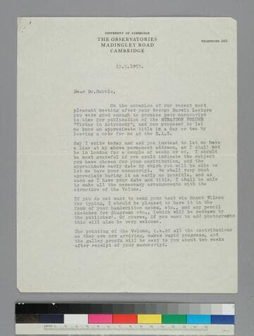 Arthur Beer of the University of Cambridge Observatories writes EPH