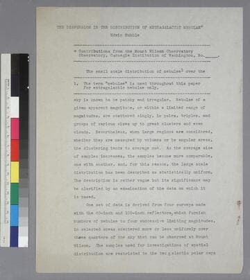 The Dispersion in the Distribution of Extragalactic Nebulae