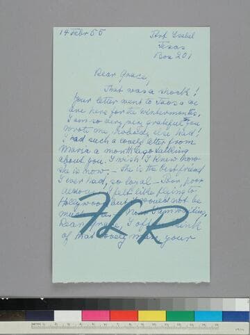 Frieda Lawrence writes to GBH