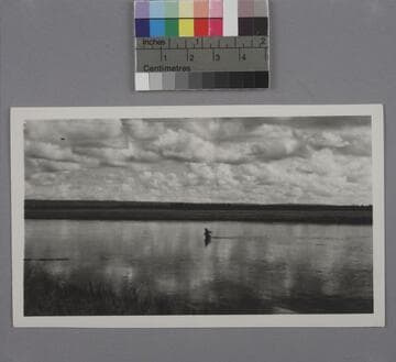 Edwin Powell Hubble fishing in the Snake River, North Fork, Idaho