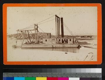 View of the steam dredge La Ballona