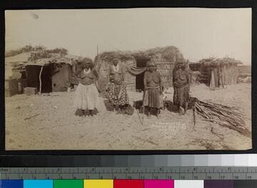 A Quartette of Mohave Beauties and their Palace