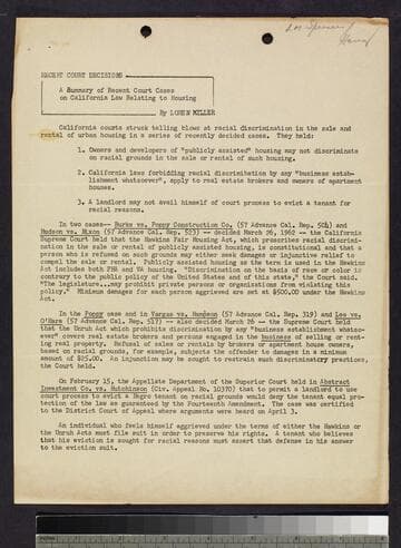 "Recent Court Decisions"