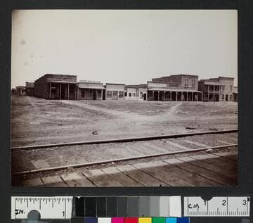 Western town with storefronts