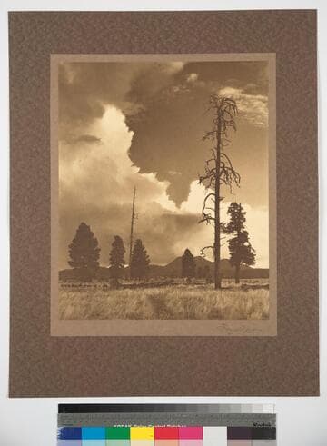 An Arizona Sky. In distance, Sunset crater. Near Flagstaff