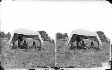 Tabermanike and wife (Cheyenne) in summer camp. Delegates to Grand Council