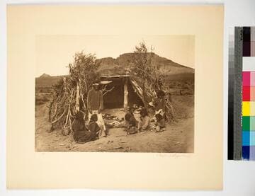 A Navajo home (Hogan) on the Chinle desert