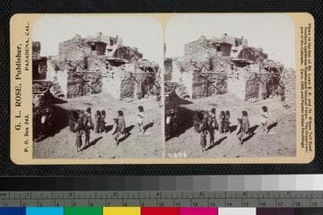 A group of children in a Hopi pueblo