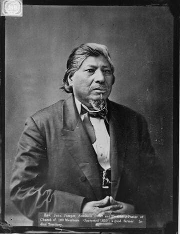 John Jumper, Seminole Chief, Baptist preacher and farmer, Indian Territory
