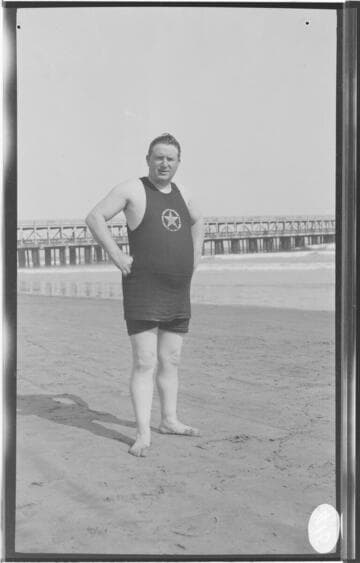B.F. Pearson in a 2 piece bathing suit