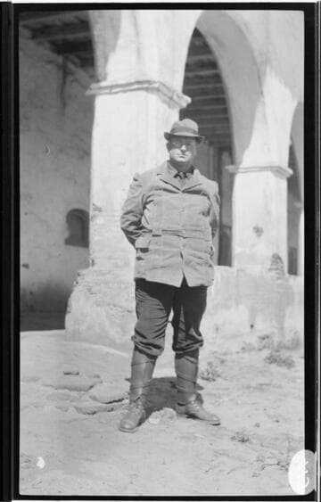 A photo of B.F. Pearson under an archway
