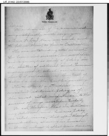 Harry Chandler & Marian Otis Chandler's "To our children" letter (page 2 of 3)