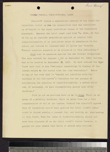 The Federal Constitutional Issue