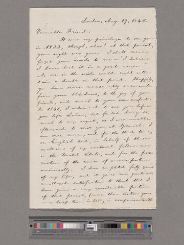 Garrison, William Lloyd. Letter to Thomas Clarkson