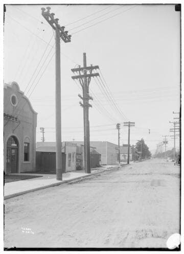 The poles and cables of the Ocean Park Substation