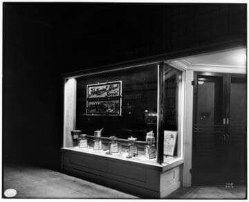 D2.3 - Displays, Window - Long Beach Office window display at night