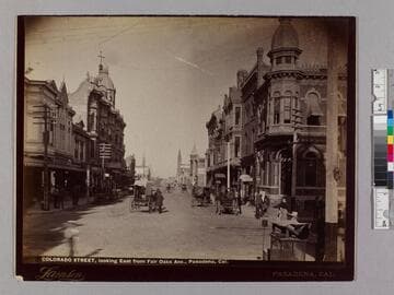 Colorado Street, looking east from Fair Oaks Ave., Pasadena, Cal
