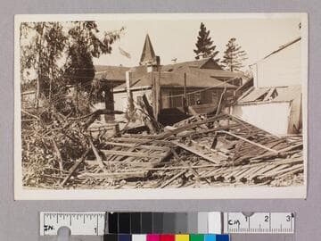 Back of Lincoln Ave. ME church, cyclone Pasadena