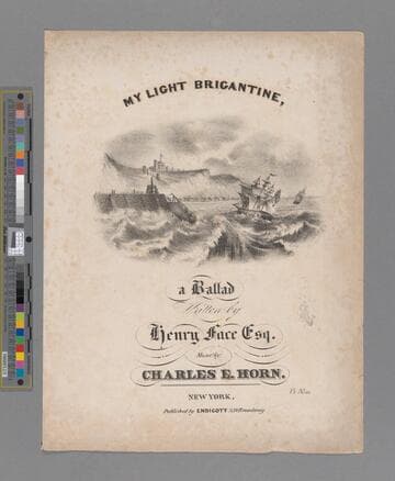 My light brigantine : a ballad / written by Henry Face Esq. ; music by Charles E. Horn