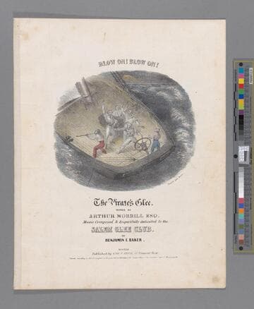 Blow on! Blow on! : the pirate's glee / words by Arthur Morrill Esq ; music composed  & respectfully dedicated to the Salem Glee Club by Benjamin F. Baker