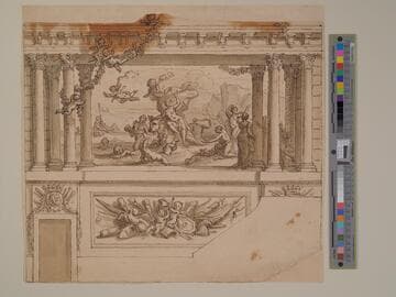 Design for a Staircase Wall with Rape of Europa