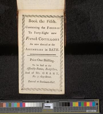Book the fifth. Containing the figures to forty-eight new French cotillons as now danced at the assemblies in Bath