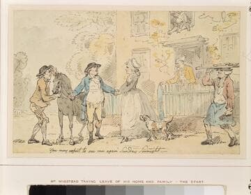 Mr. Wigstead Taking Leave of His Home and Family - The Start