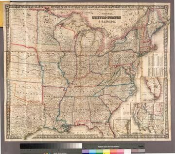 G. Woolworth Colton's new guide map of the United States & Canada : with railroads, counties, etc