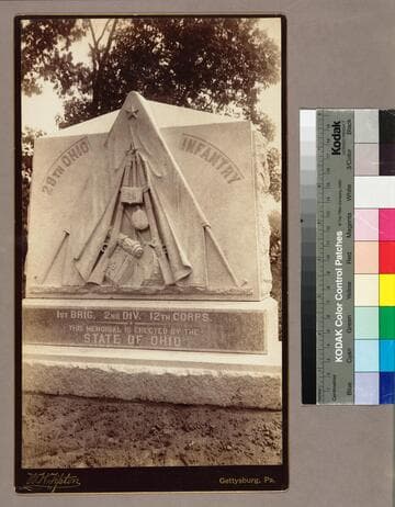 Monument honoring the 29th Ohio Infantry, 1st Brigade, 2nd Division, 12th Corps