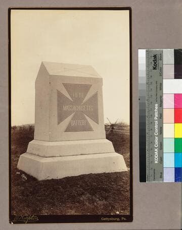 Monument honoring the 5th Massachusetts Artillery, Battery E
