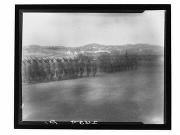 U.C.L.A. student officers' drill, first drill on opening, Westwood